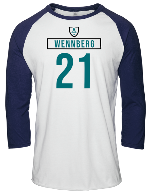 Home Jersey Alex Wennberg Unisex Premium Three-Quarter Raglan T-Shirt | Swagsta