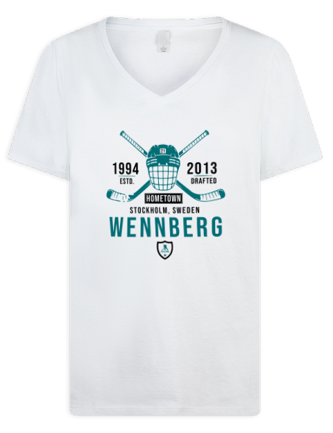 Classic Heritage Alex Wennberg Premium Ladies V-Neck T-Shirt | Swagsta