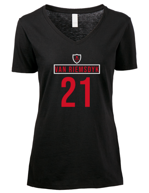 Away Jersey James Riemsdyk Premium Ladies V-Neck T-Shirt | Swagsta