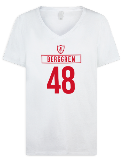 Home Jersey Jonatan Berggren Premium Ladies V-Neck T-Shirt | Swagsta