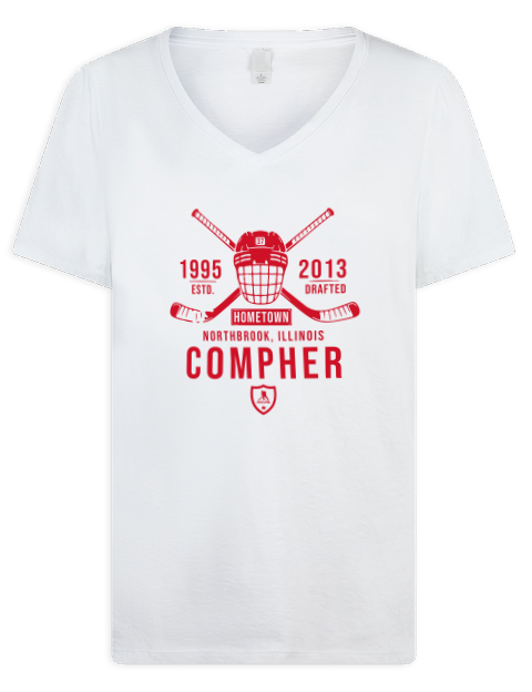 Classic Heritage JT Compher Premium Ladies V-Neck T-Shirt | Swagsta