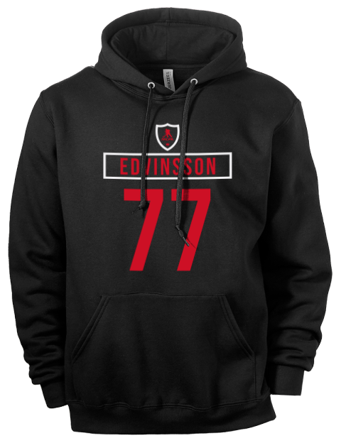 Away Jersey Simon Edvinsson Eco Premium Unisex Hooded Sweatshirt | Swagsta