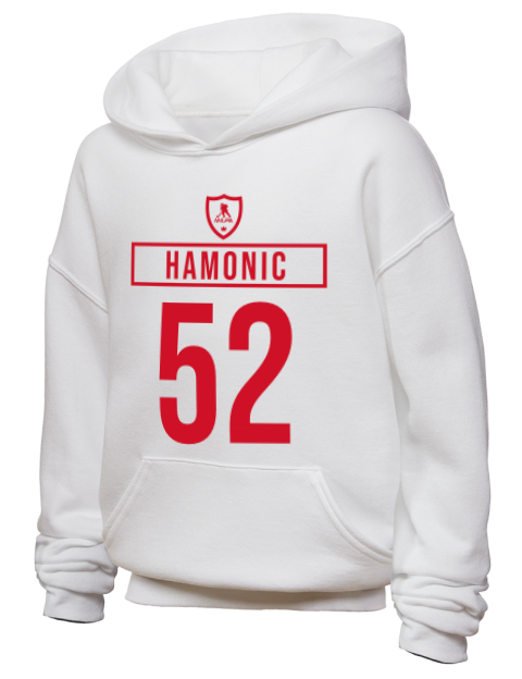 Home Jersey Travis Hamonic Youth Hooded Sweatshirt | Swagsta