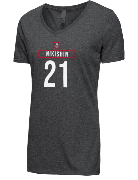 Away Jersey Alexander Nikishin Premium Ladies V-Neck T-Shirt | Swagsta