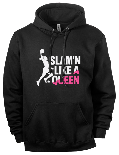Slam’n Like a Queen She Got Game Eco Premium Unisex Hooded Sweatshirt | Swagsta