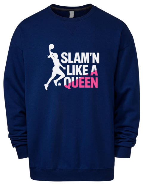 Slam’n Like a Queen She Got Game Premium Unisex Crewneck Sweatshirt | Swagsta