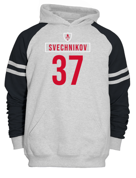 Home Jersey Andrei Svechnikov Unisex Varsity Color-Block Hooded Sweatshirt | Swagsta