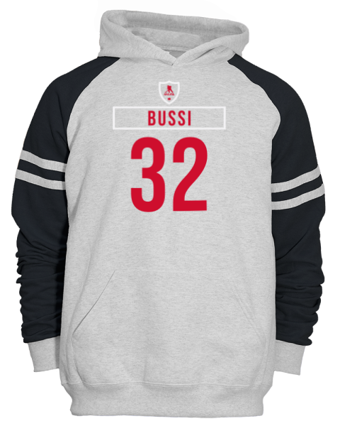 Home Jersey Brandon Bussi Unisex Varsity Color-Block Hooded Sweatshirt | Swagsta