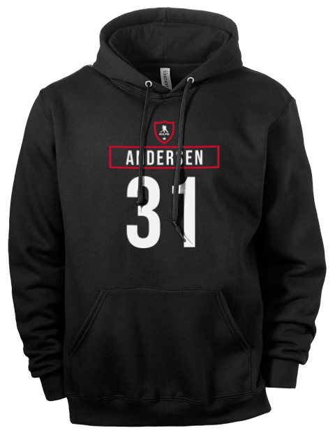 Away Jersey Frederik Andersen Eco Premium Unisex Hooded Sweatshirt | Swagsta