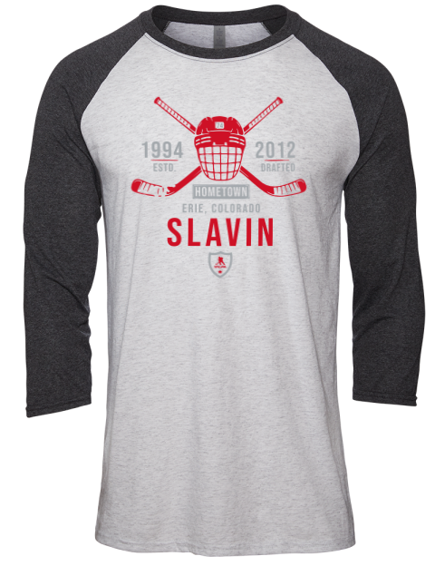 Classic Heritage Jaccob Slavin Unisex Premium Three-Quarter Raglan T-Shirt | Swagsta