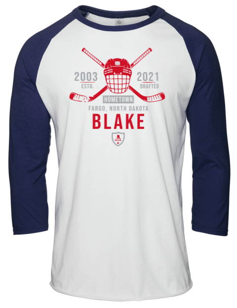 Classic Heritage Jackson Blake Unisex Premium Three-Quarter Raglan T-Shirt | Swagsta