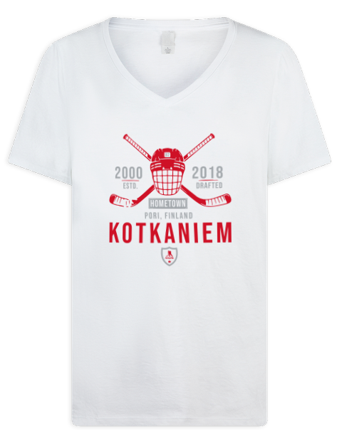 Classic Heritage Jesperi Kotkaniemi Premium Ladies V-Neck T-Shirt | Swagsta