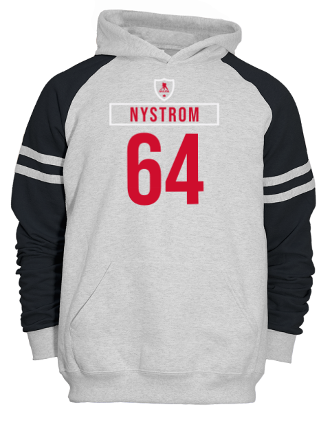 Home Jersey Joel Nystrom Unisex Varsity Color-Block Hooded Sweatshirt | Swagsta