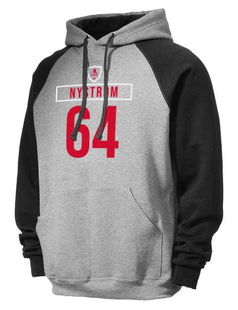 Home Jersey Joel Nystrom Colorblock Raglan Hooded Sweatshirt | Swagsta