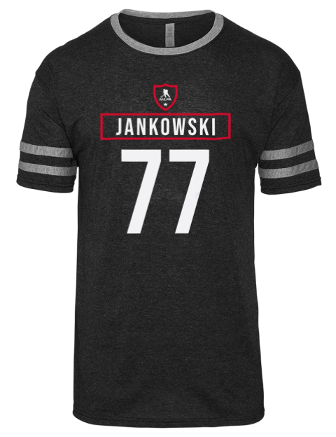 Away Jersey Mark Jankowski Men's Tri-Blend T-Shirt | Swagsta