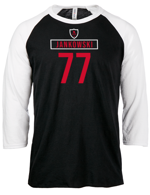 Home Jersey Mark Jankowski Unisex Premium Three-Quarter Raglan T-Shirt | Swagsta