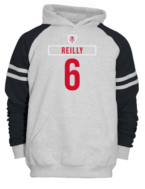 Home Jersey Mike Reilly Unisex Varsity Color-Block Hooded Sweatshirt | Swagsta