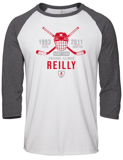 Classic Heritage Mike Reilly Unisex Premium Three-Quarter Raglan T-Shirt | Swagsta