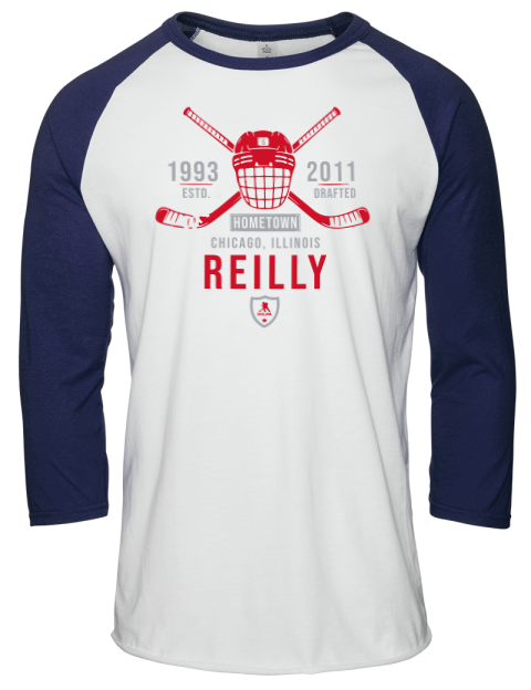Classic Heritage Mike Reilly Unisex Premium Three-Quarter Raglan T-Shirt | Swagsta