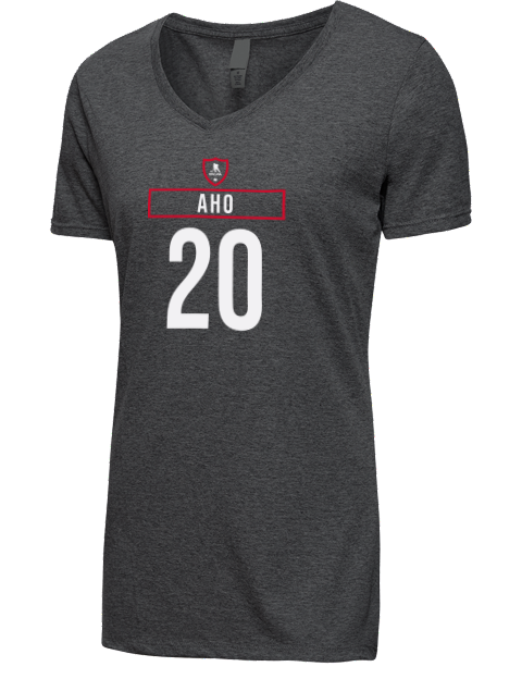 Away Jersey Sebastian Aho Premium Ladies V-Neck T-Shirt | Swagsta