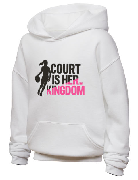 Court Is Her Kingdom She Got Game Youth Hooded Sweatshirt | Swagsta