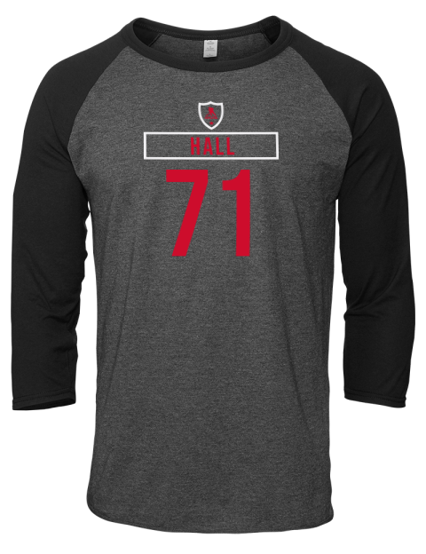 Home Jersey Taylor Hall Unisex Premium Three-Quarter Raglan T-Shirt | Swagsta
