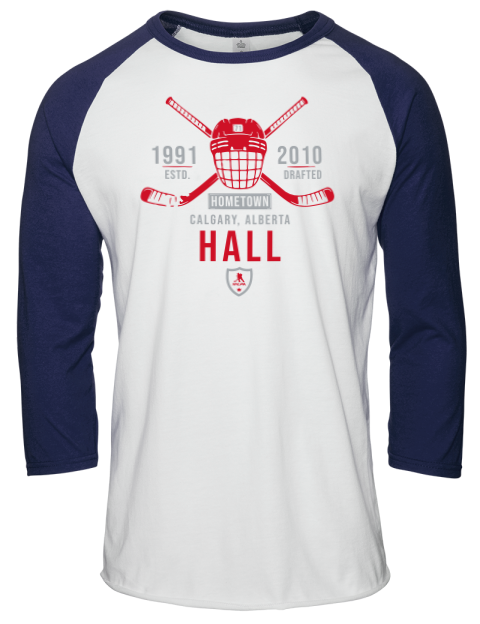 Classic Heritage Taylor Hall Unisex Premium Three-Quarter Raglan T-Shirt | Swagsta