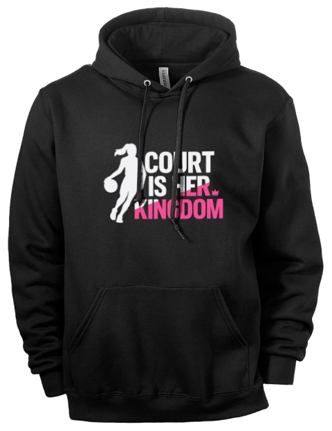Court Is Her Kingdom She Got Game Eco Premium Unisex Hooded Sweatshirt | Swagsta