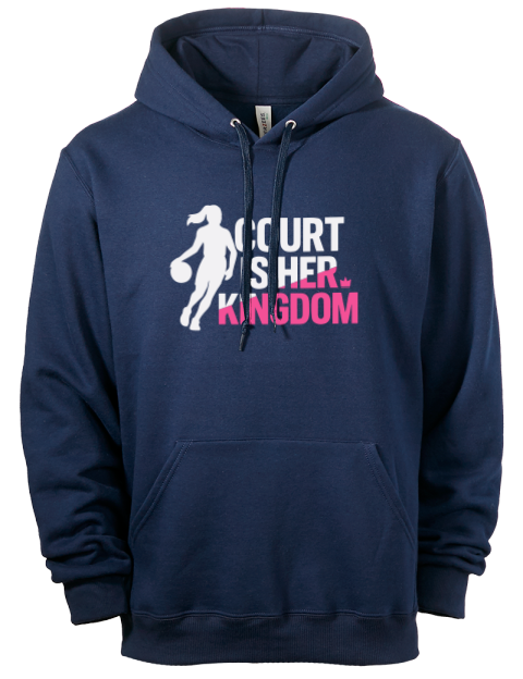 Court Is Her Kingdom She Got Game Eco Premium Unisex Hooded Sweatshirt | Swagsta