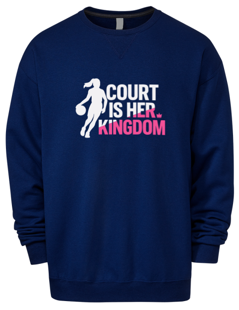 Court Is Her Kingdom She Got Game Premium Unisex Crewneck Sweatshirt | Swagsta