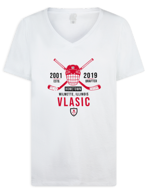 Classic Heritage Alex Vlasic Premium Ladies V-Neck T-Shirt | Swagsta