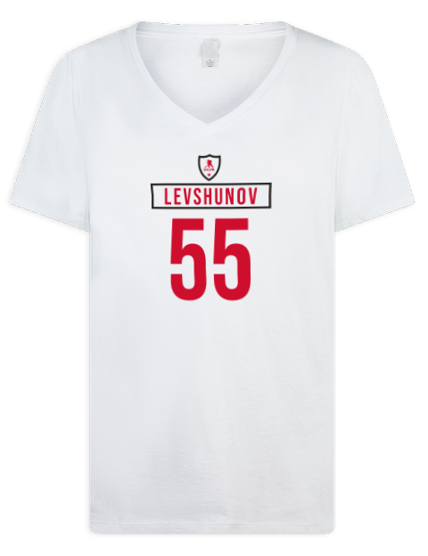 Home Jersey Artyom Levshunov Premium Ladies V-Neck T-Shirt | Swagsta