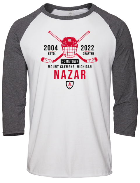 Classic Heritage Frank Nazar Unisex Premium Three-Quarter Raglan T-Shirt | Swagsta