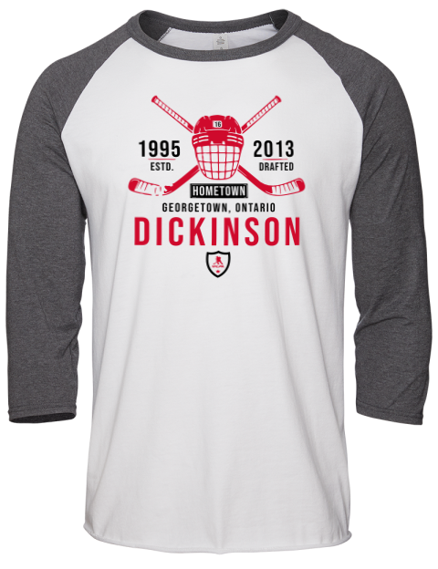 Classic Heritage Jason Dickinson Unisex Premium Three-Quarter Raglan T-Shirt | Swagsta