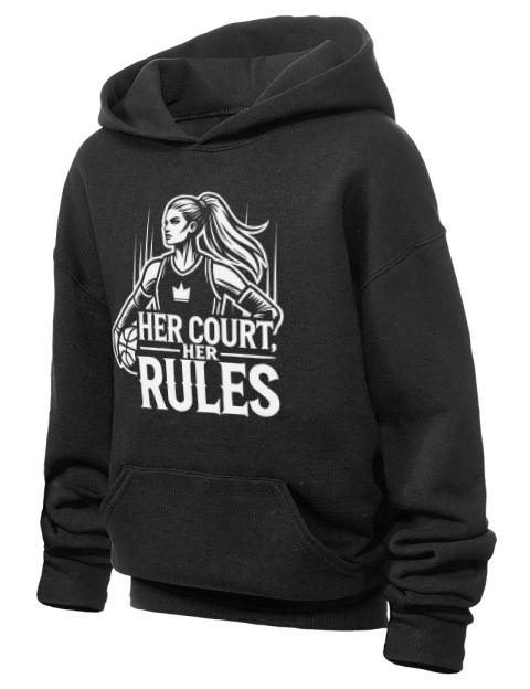 Her Court Her Rules She Got Game Youth Hooded Sweatshirt | Swagsta