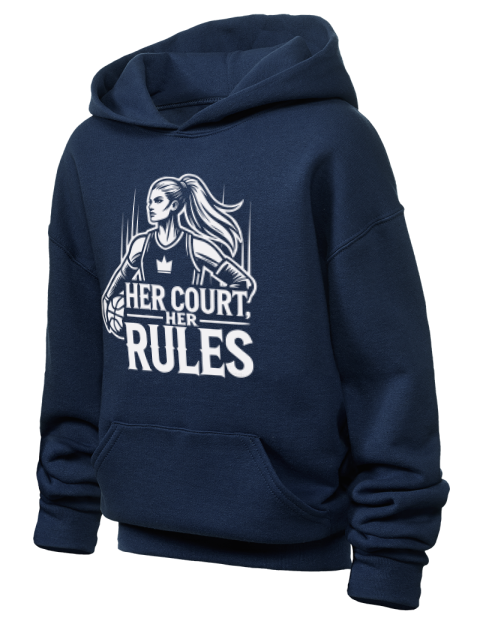 Her Court Her Rules She Got Game Youth Hooded Sweatshirt | Swagsta