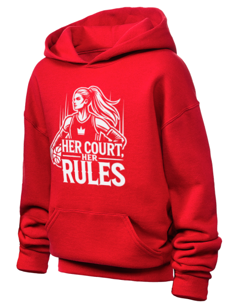 Her Court Her Rules She Got Game Youth Hooded Sweatshirt | Swagsta