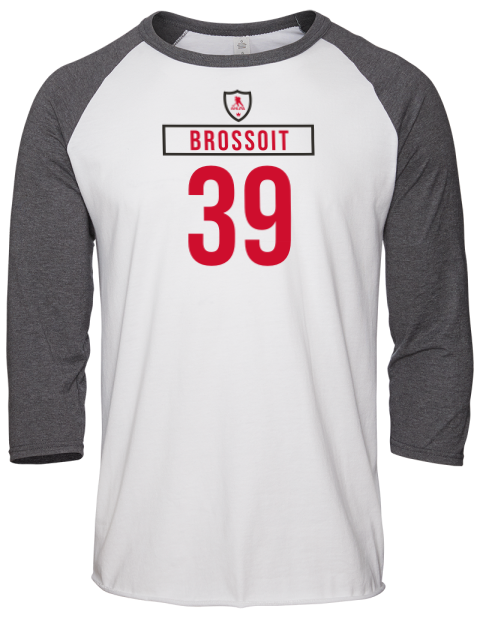 Home Jersey Laurent Brossoit Unisex Premium Three-Quarter Raglan T-Shirt | Swagsta