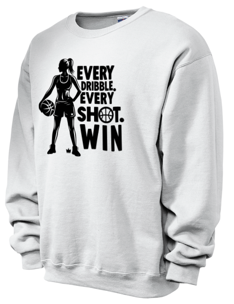Every Dribble Every Shot, Win She Got Game Unisex Crewneck Sweatshirt | Swagsta