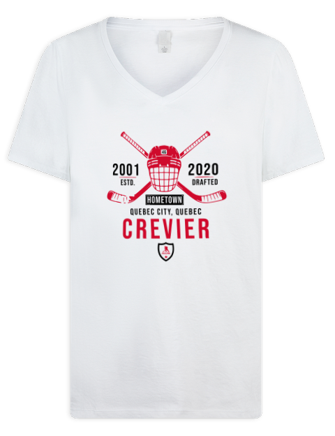 Classic Heritage Louis Crevier Premium Ladies V-Neck T-Shirt | Swagsta