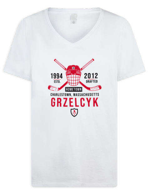 Classic Heritage Matt Grzelcyk Premium Ladies V-Neck T-Shirt | Swagsta