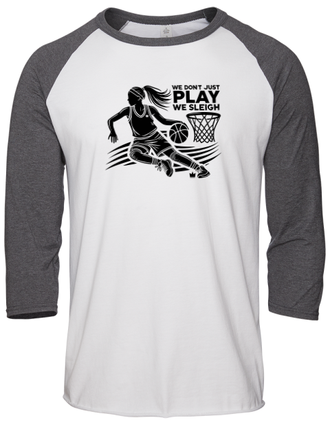 We Sleigh She Got Game Unisex Premium Three-Quarter Raglan T-Shirt | Swagsta