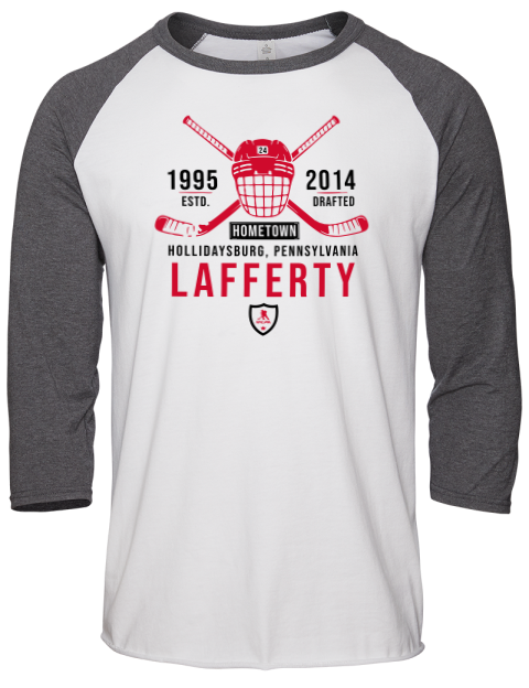 Classic Heritage Sam Lafferty Unisex Premium Three-Quarter Raglan T-Shirt | Swagsta