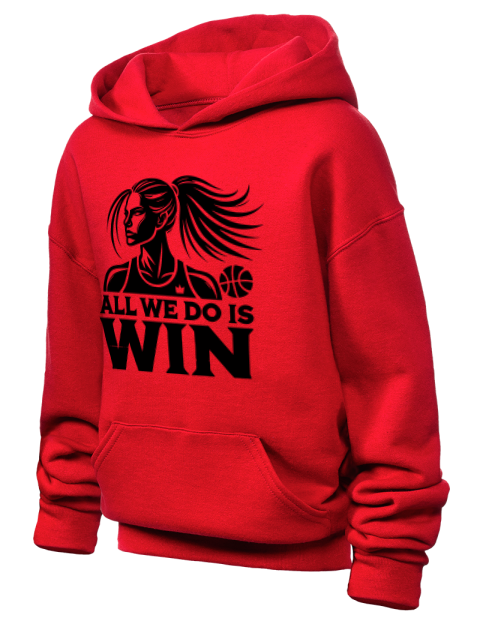 All We Do Is Win She Got Game Youth Hooded Sweatshirt | Swagsta