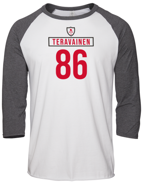 Home Jersey Teuvo Teravainen Unisex Premium Three-Quarter Raglan T-Shirt | Swagsta