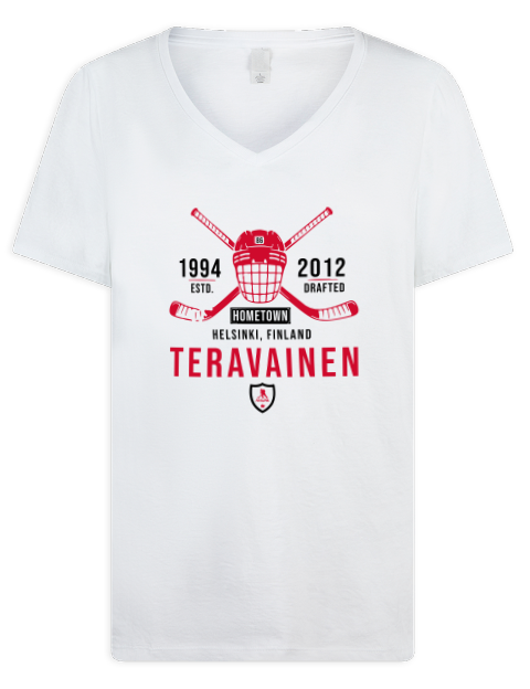 Classic Heritage Teuvo Teravainen Premium Ladies V-Neck T-Shirt | Swagsta