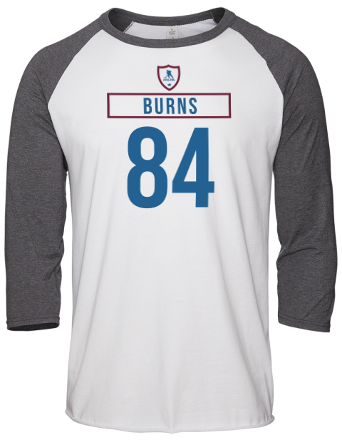 Home Jersey Brent Burns Unisex Premium Three-Quarter Raglan T-Shirt | Swagsta