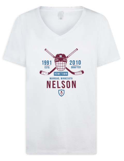 Classic Heritage Brock Nelson Premium Ladies V-Neck T-Shirt | Swagsta