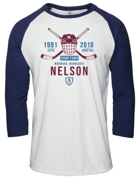 Classic Heritage Brock Nelson Unisex Premium Three-Quarter Raglan T-Shirt | Swagsta