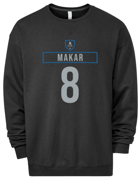 Away Jersey Cale Makar Premium Unisex Crewneck Sweatshirt | Swagsta